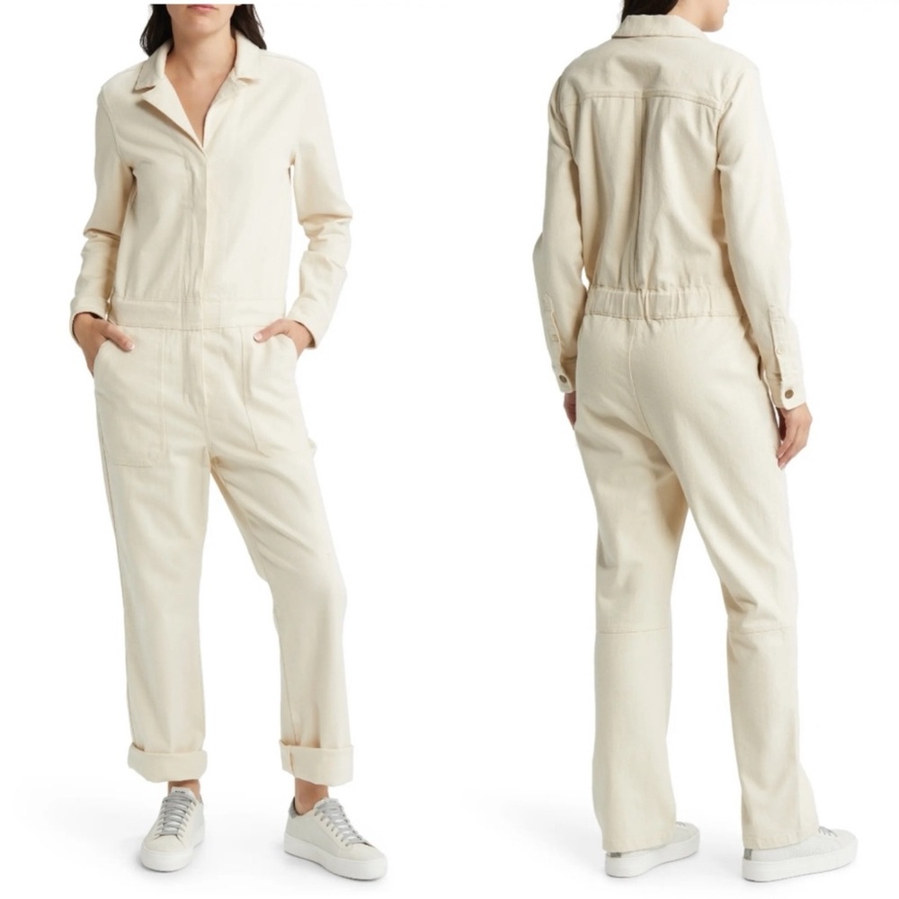 Faherty Overland Twill Jumpsuit
Women's Medium Natural Ivory Cream NWT